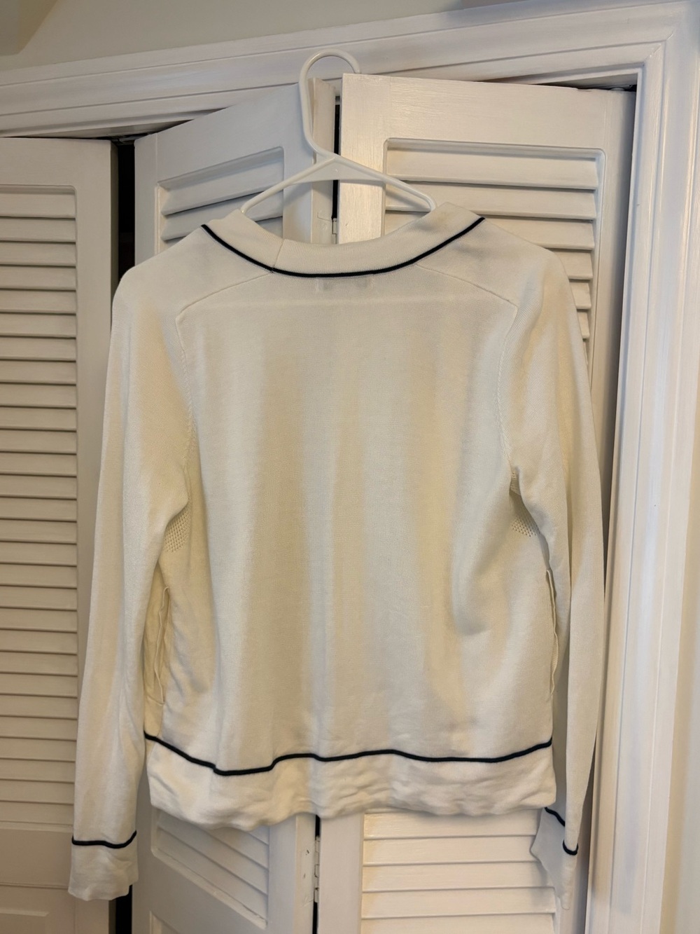 Athleta Lightweight Cardigan White & Black Size Small - Picture 5 of 6